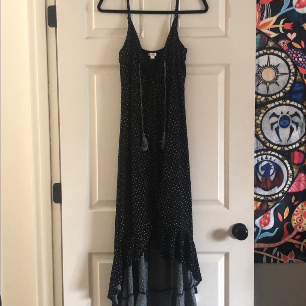 Black with White polka dot dress